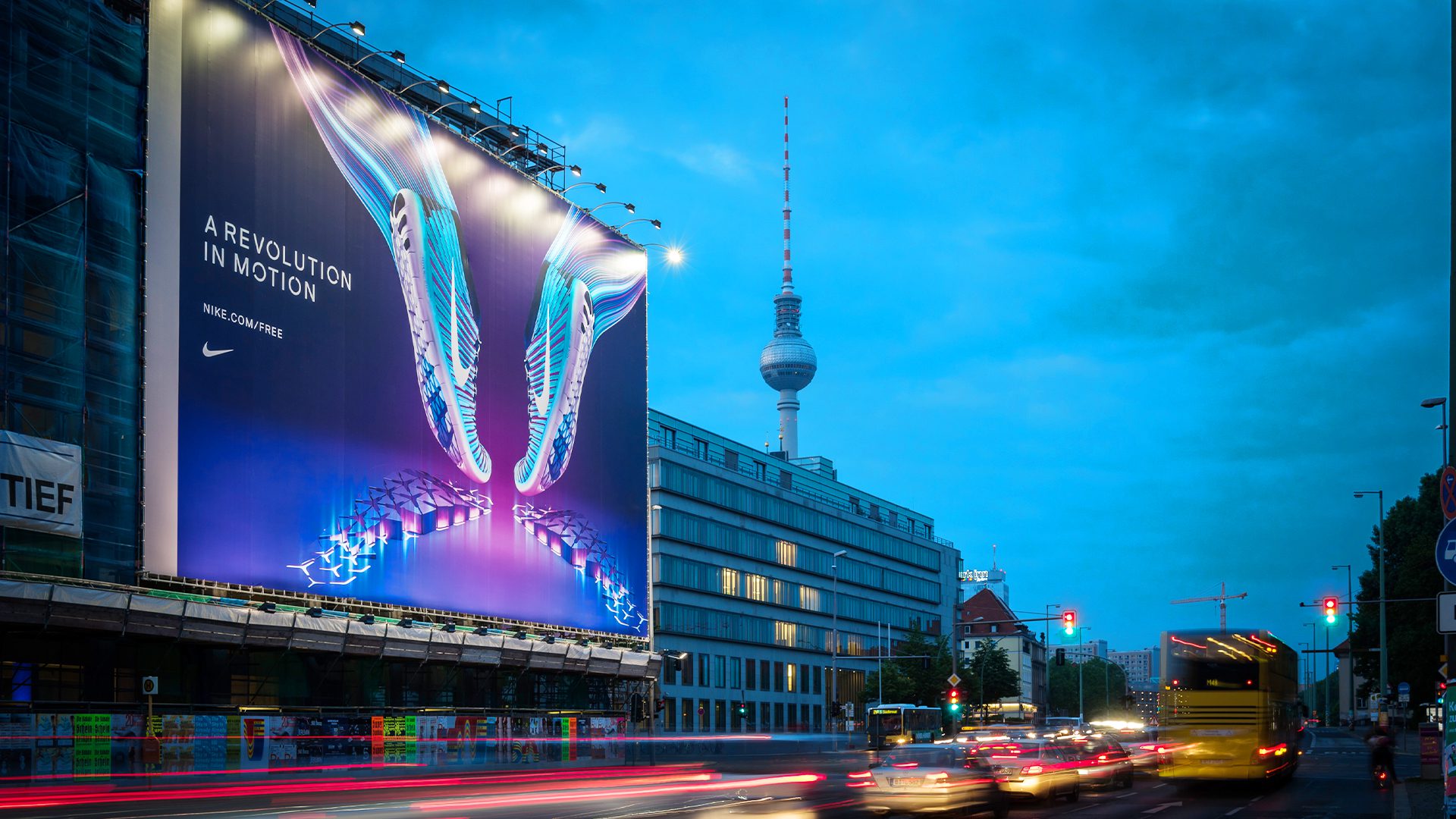 Nike Kampagne in Berlin Potsdamer Platz und Alexanderplatz