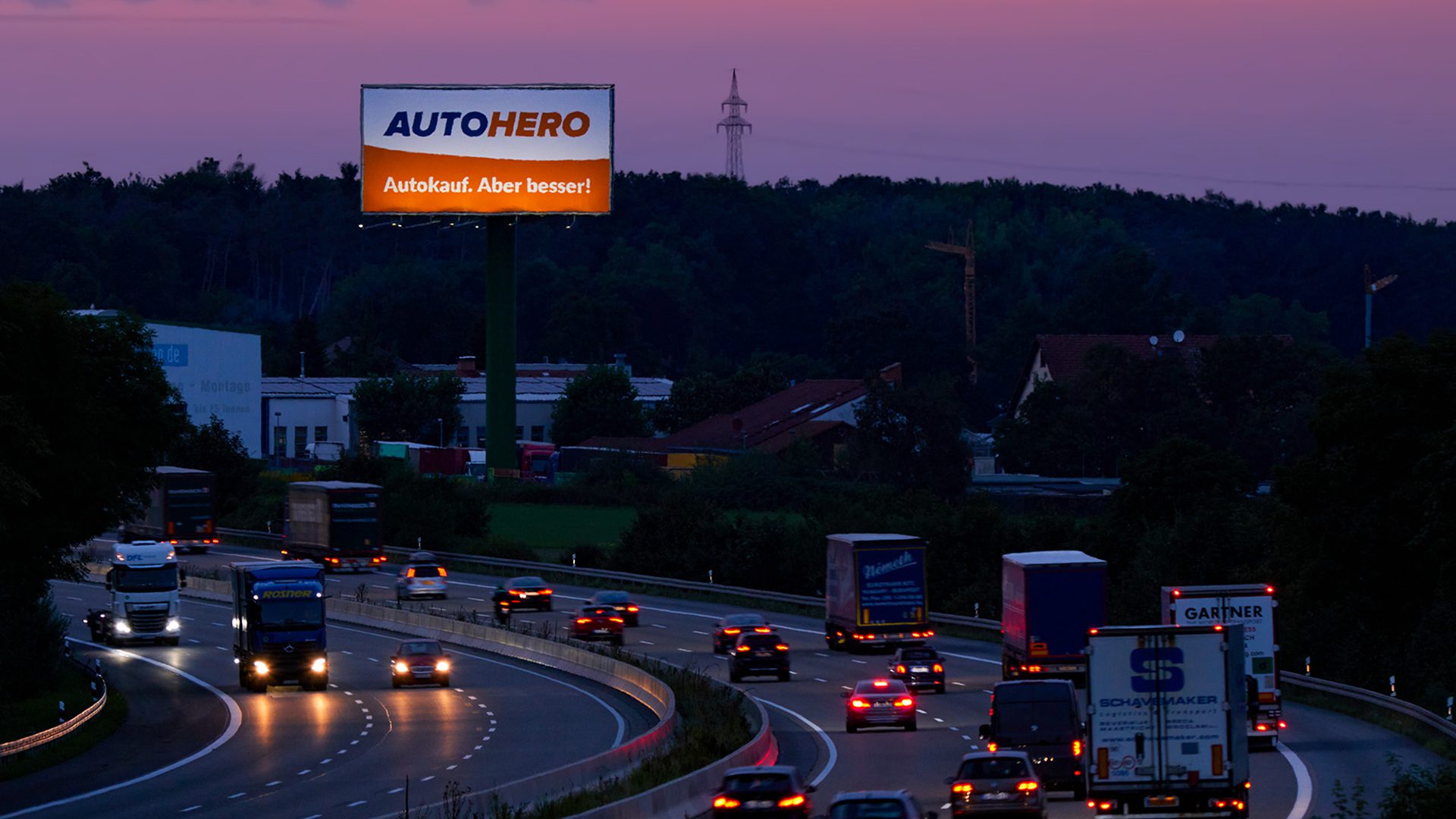 Außenwerbung auf Autobahnen