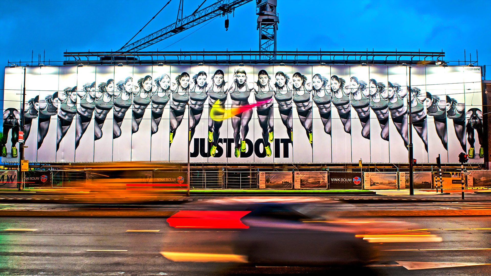 Nike Werbekampagne in Amsterdam am Stadion