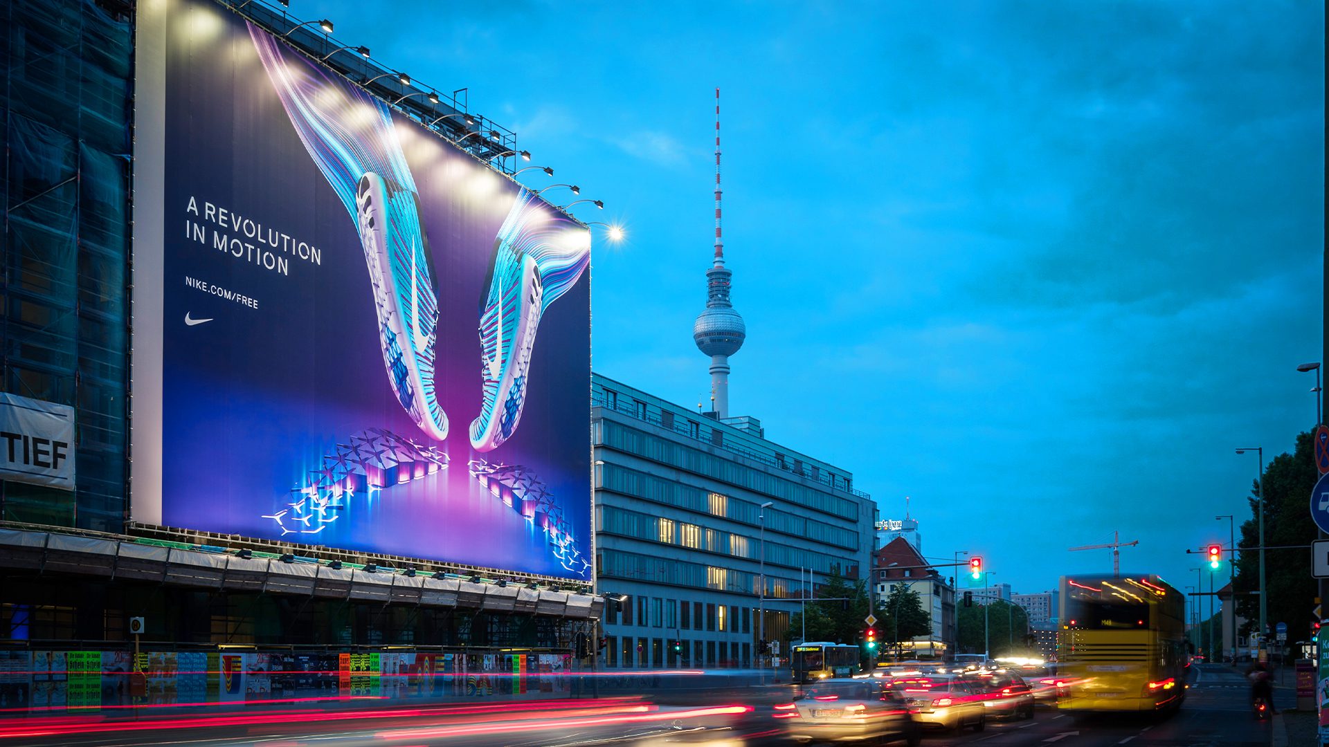 Nike Werbekampagne in Berlin Mitte