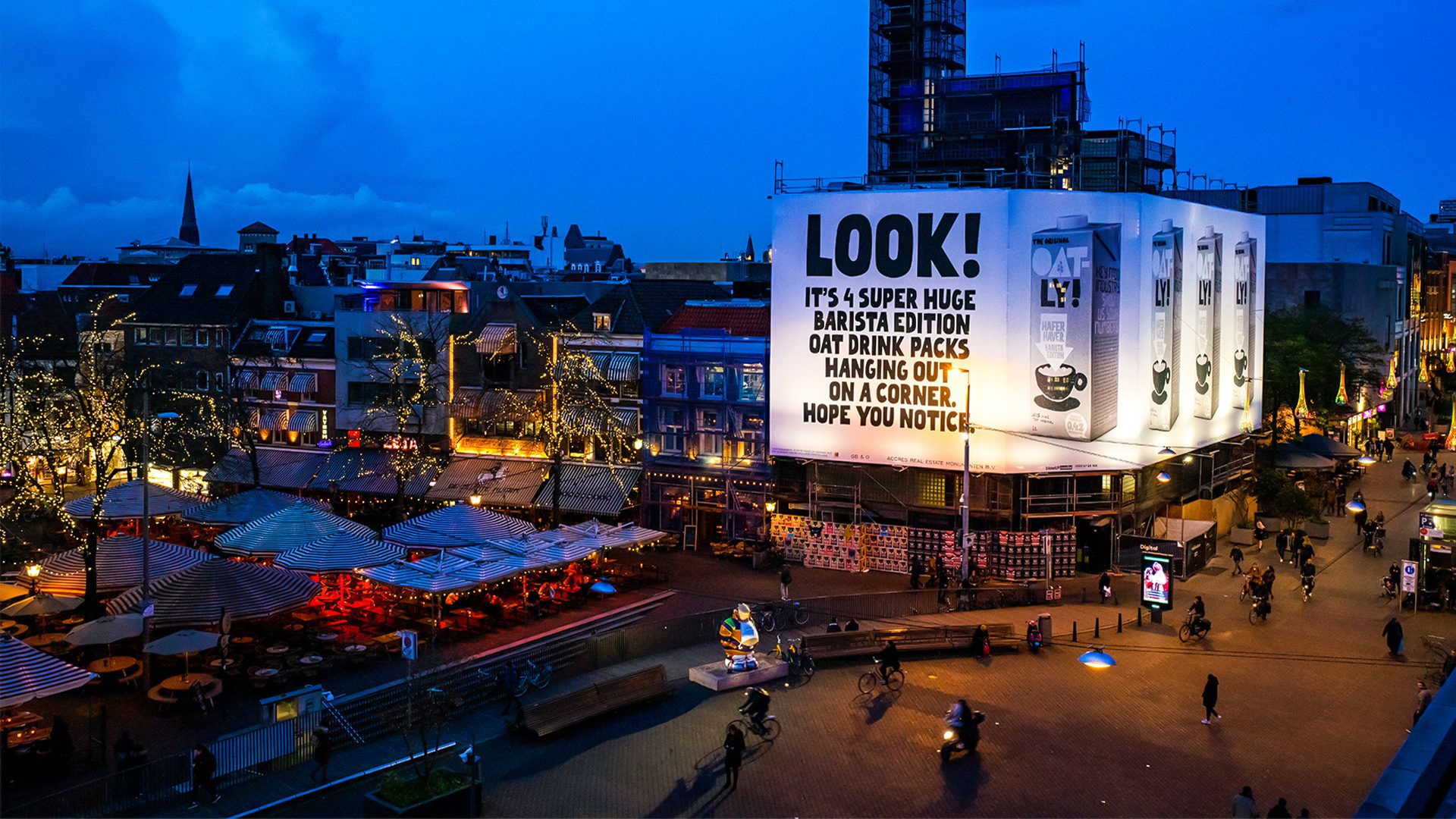 Oatly Werbung in Den Haag