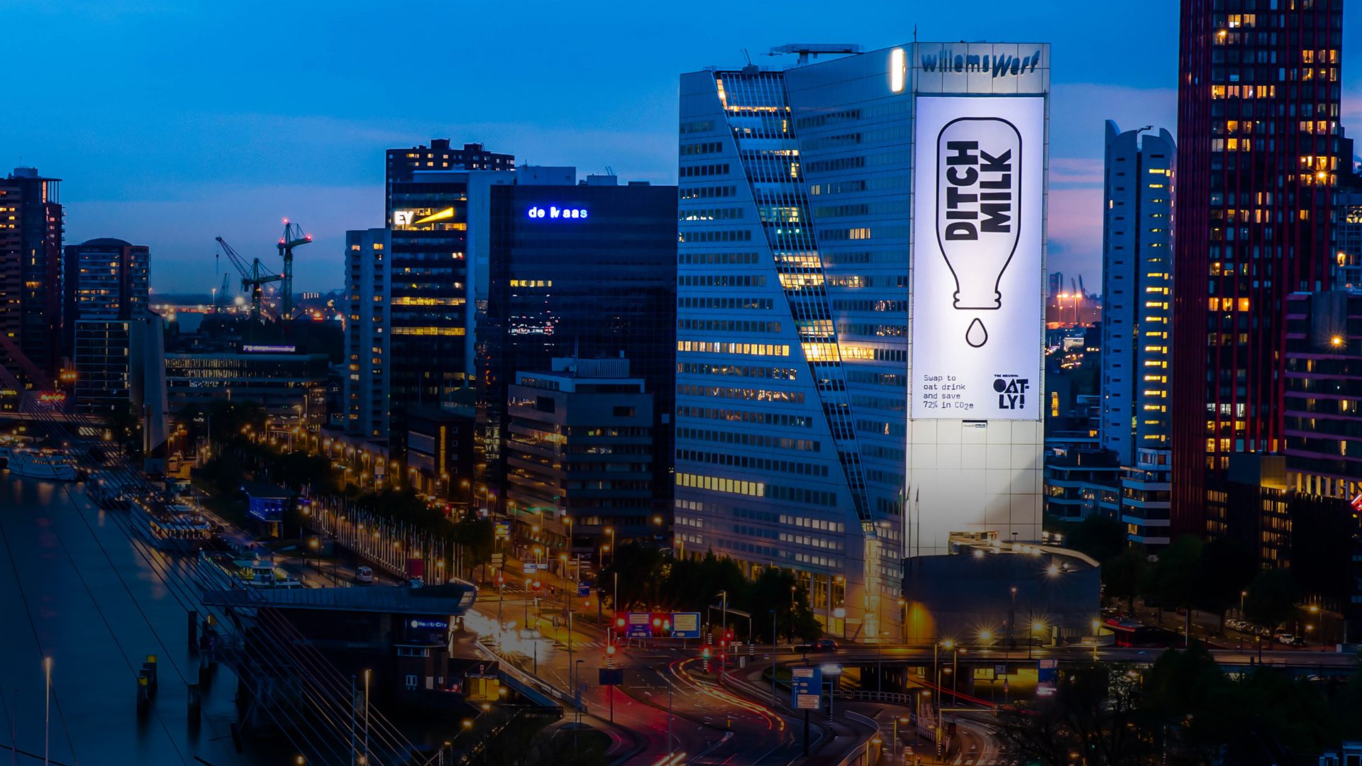 Werbekampagne für Oatly in Rotterdam