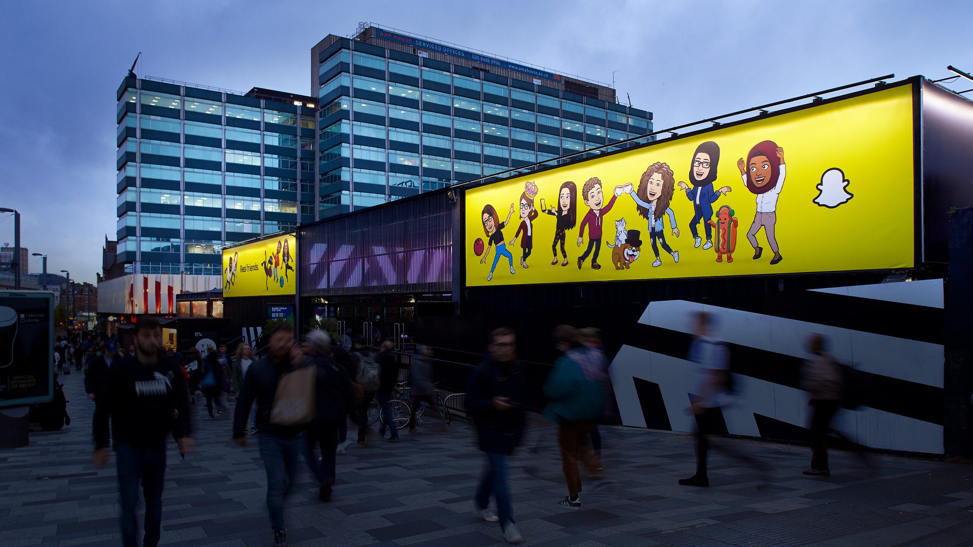 Werbekampagne für Snapchat in London