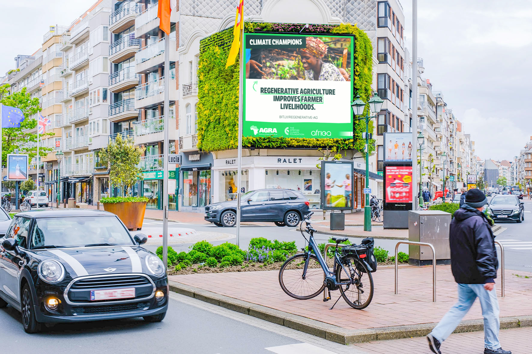 Grüne Kampagne auf dem digitalen Bildschirm The Green
